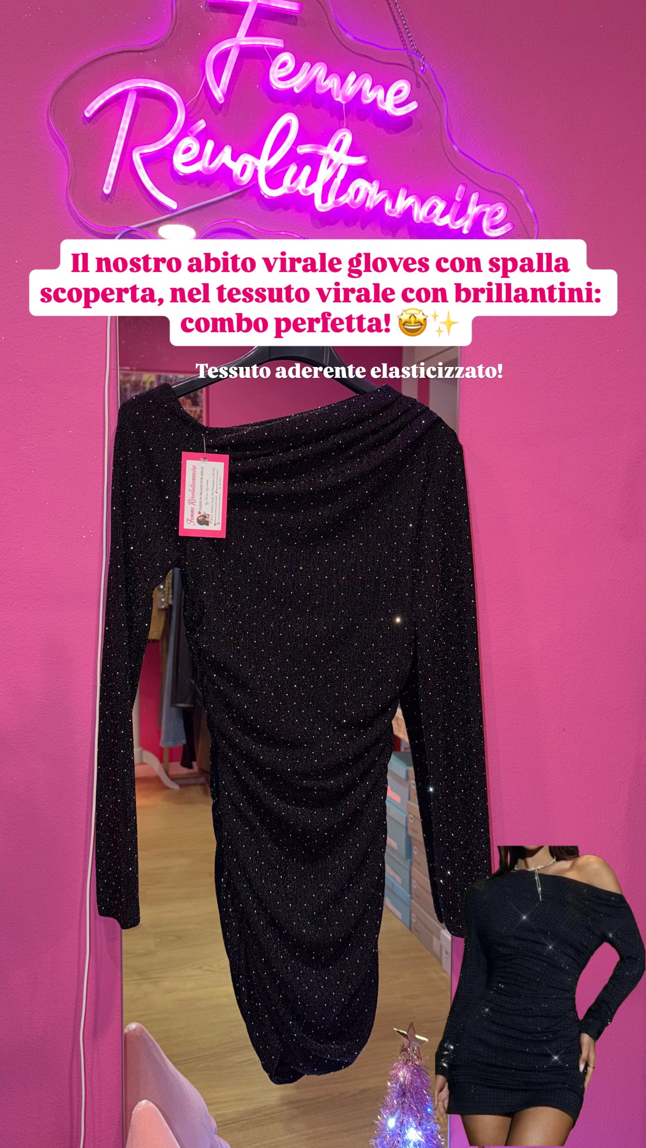 Abito Gloves Lurex Brillantinato