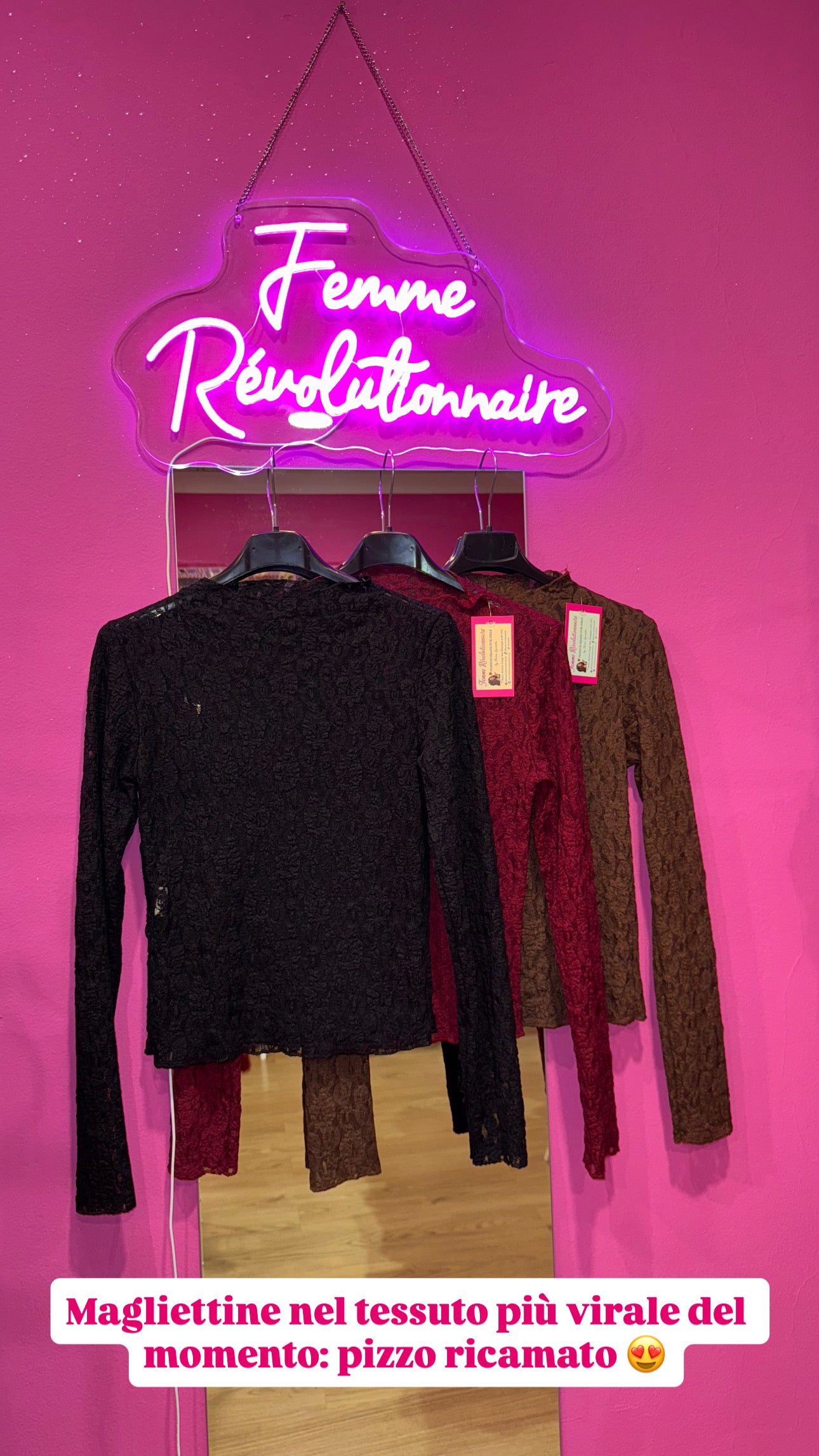 Maglie pizzo in vari colori