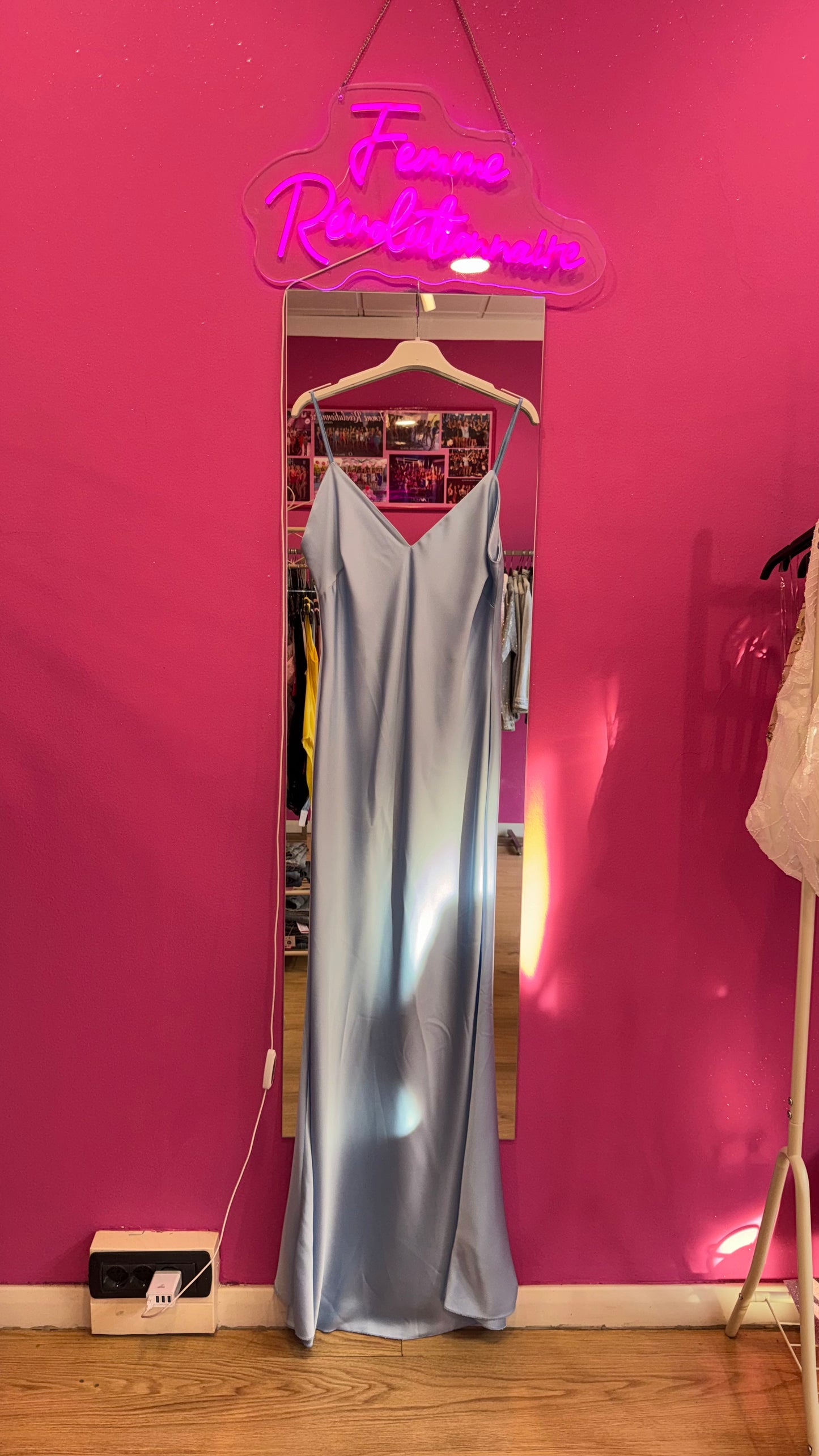 Abito Satin Light Blue