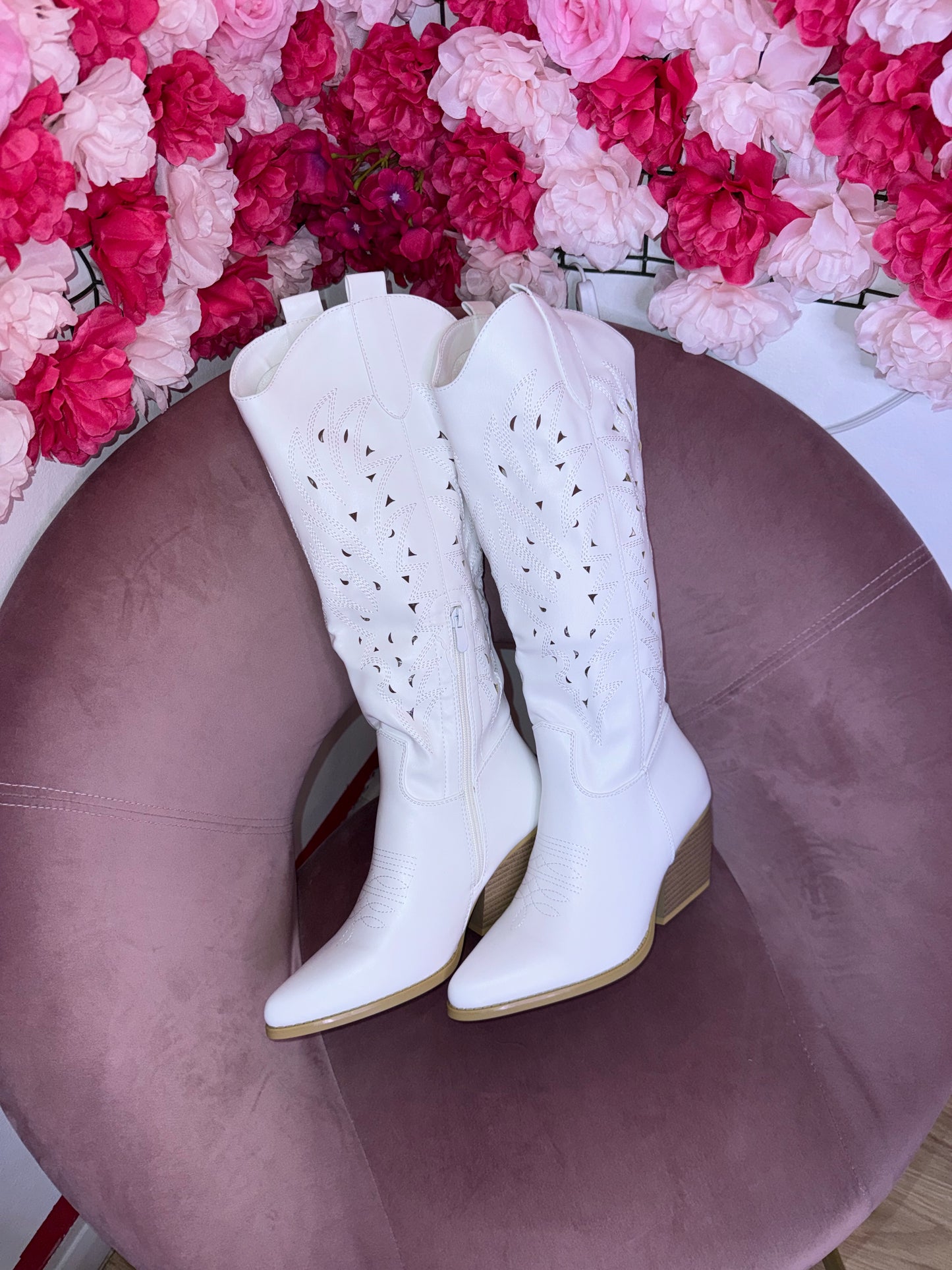 Camperos ecopelle traforato white