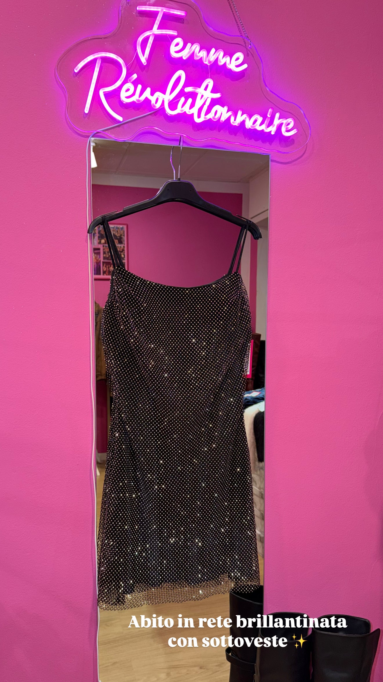 Abito Rete Brillantinato