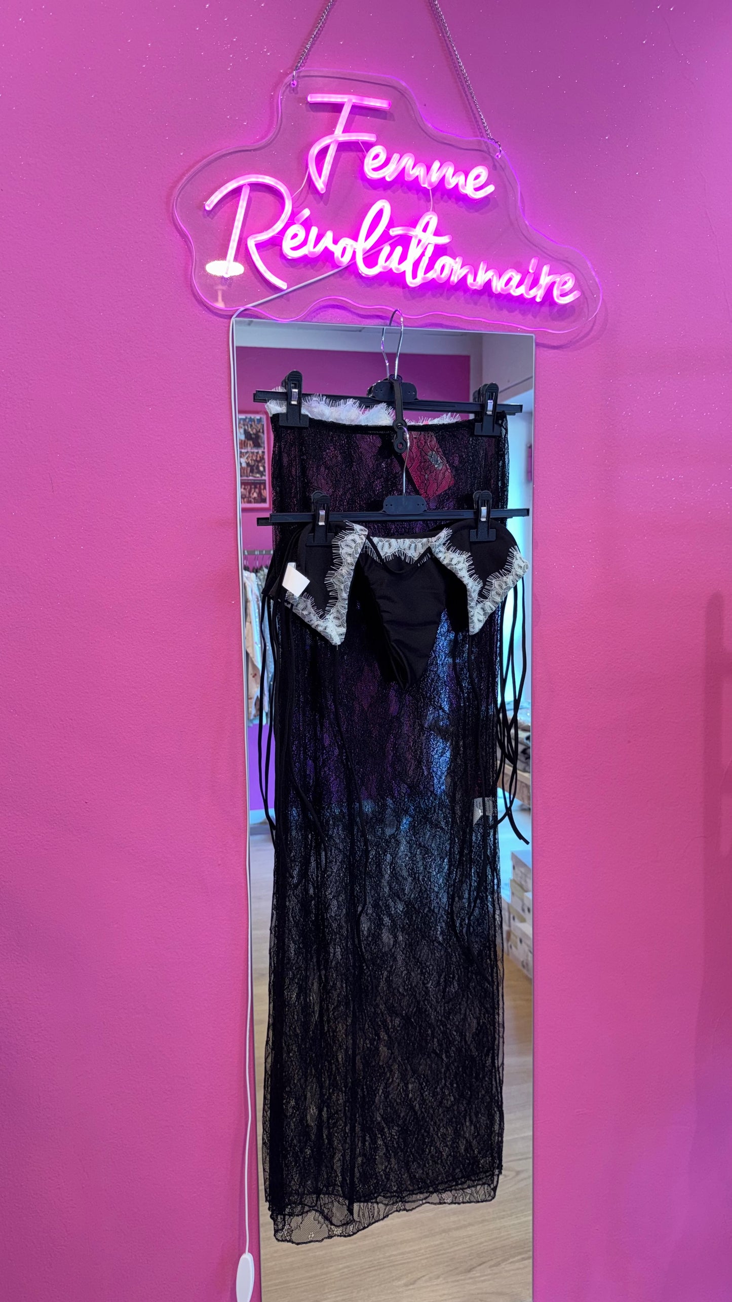 Bikini Mykonos Lace Black(costume + pareo)