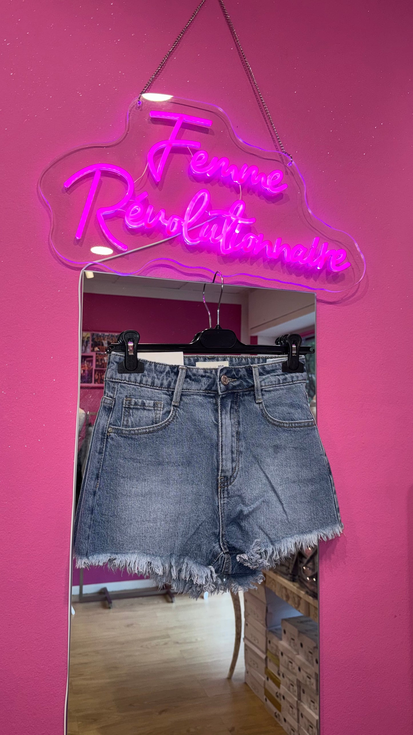 Shorts Frayed Blue