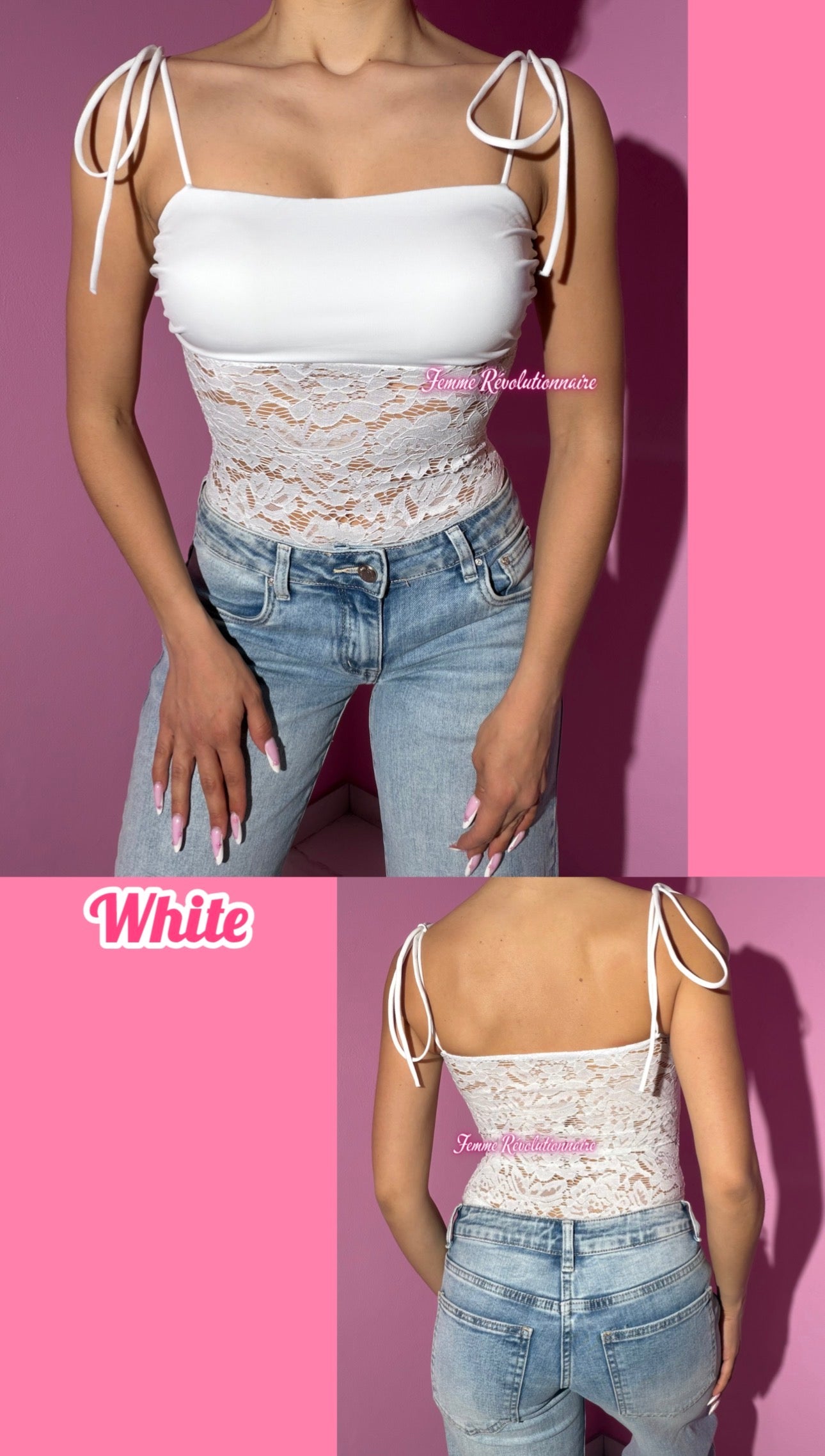 Body Avril Lace White