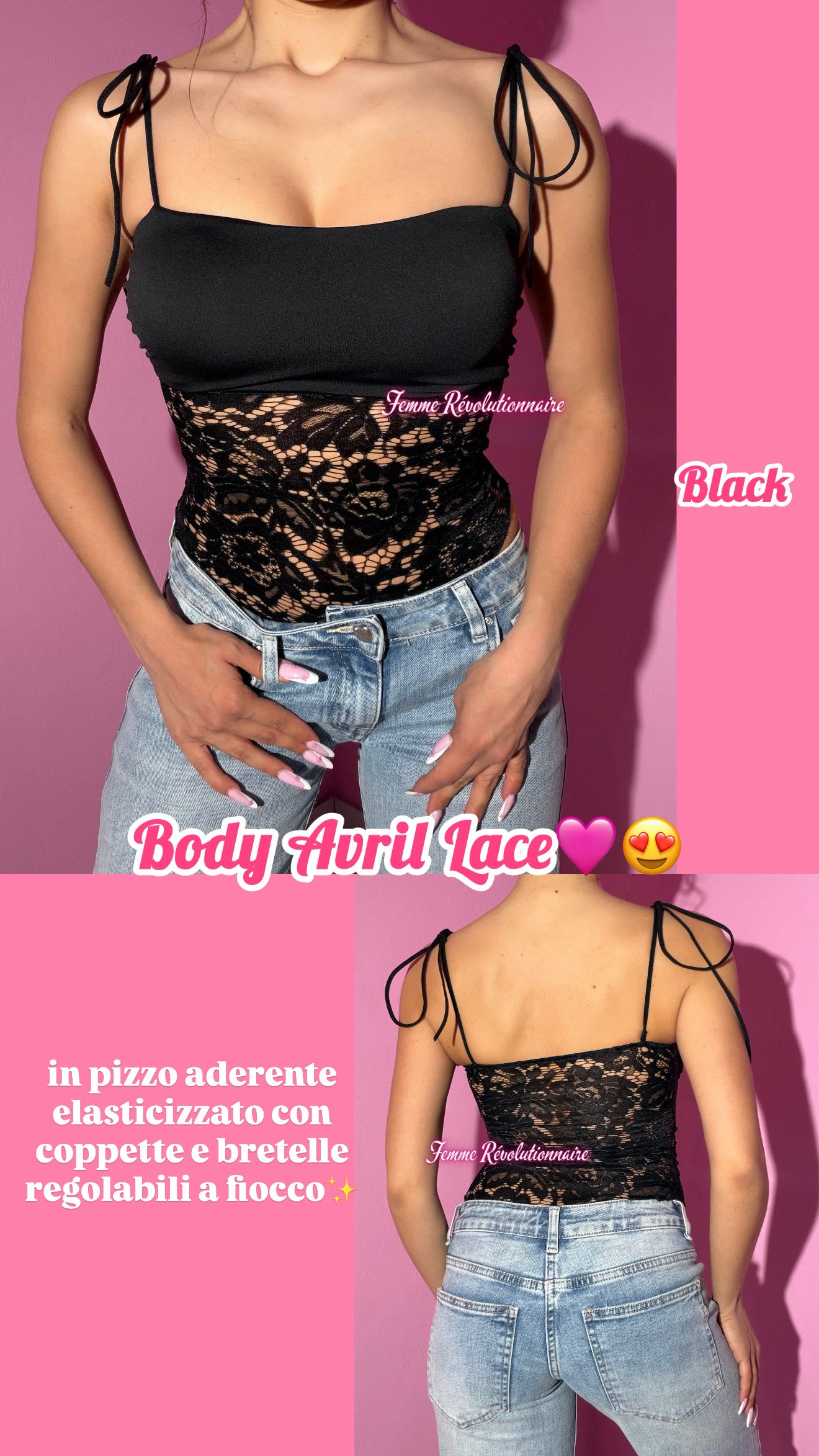 Body Avril Lace Black