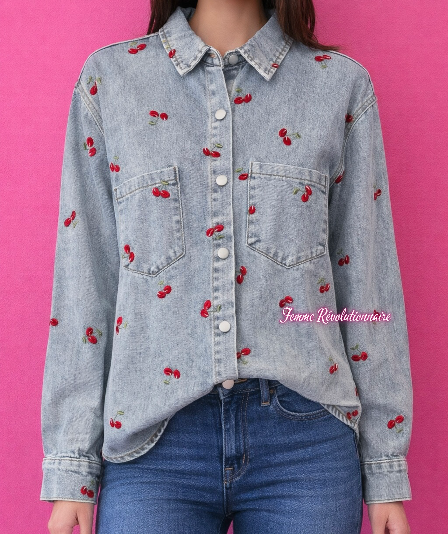 Camicia Cherry Jeans Blue