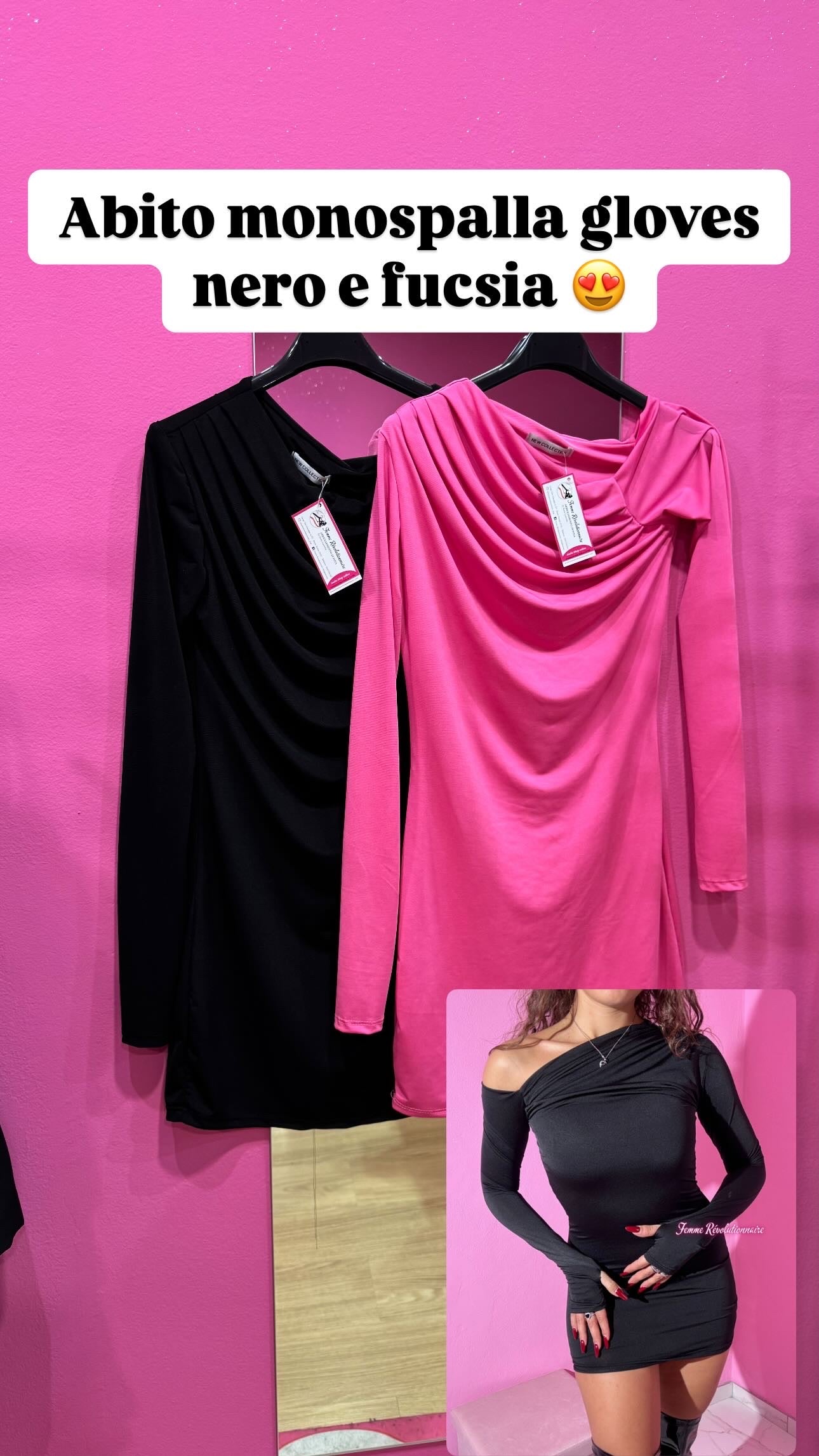 Abito monospalla gloves