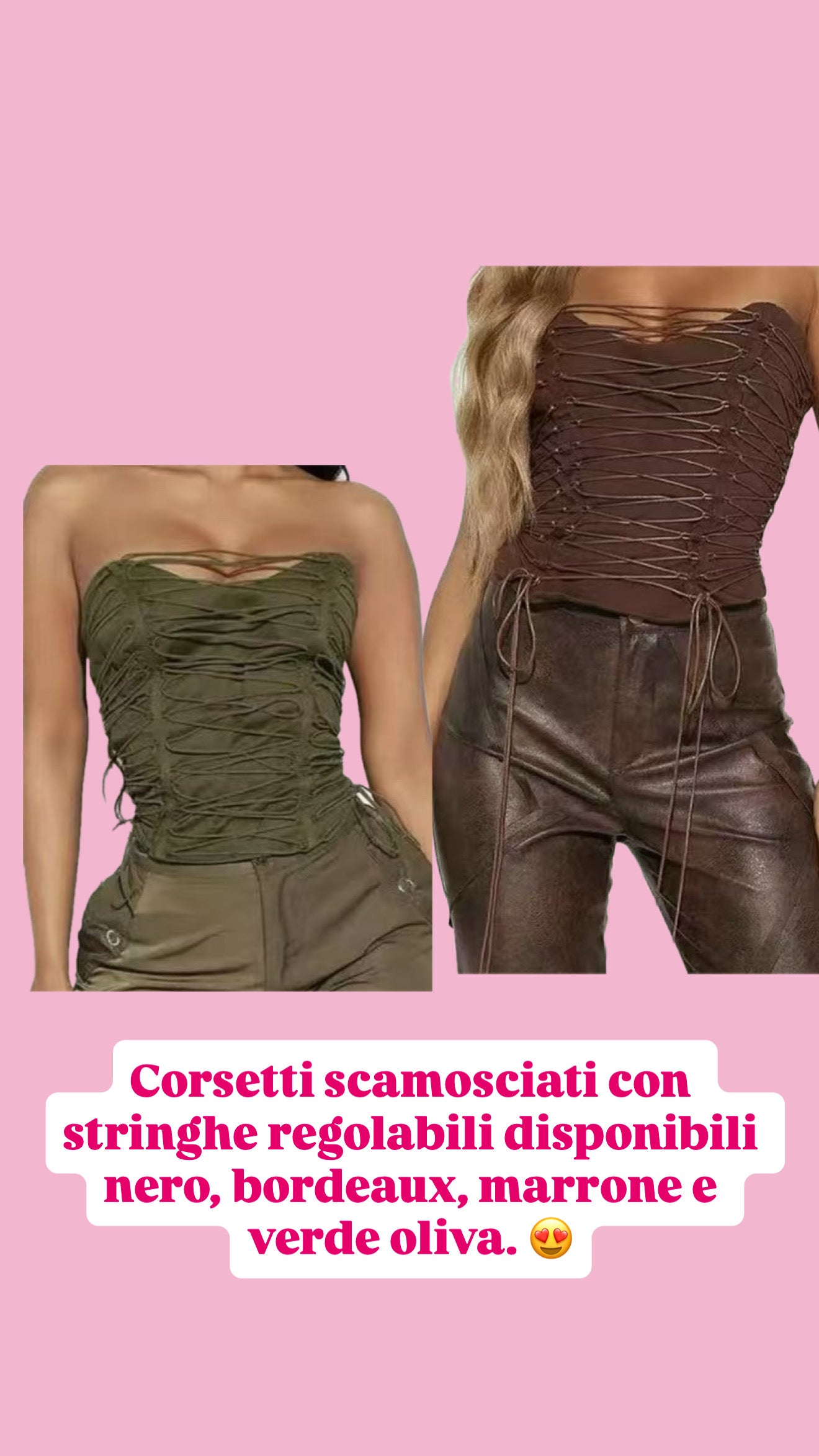 Corsetto stringhe in vari colori