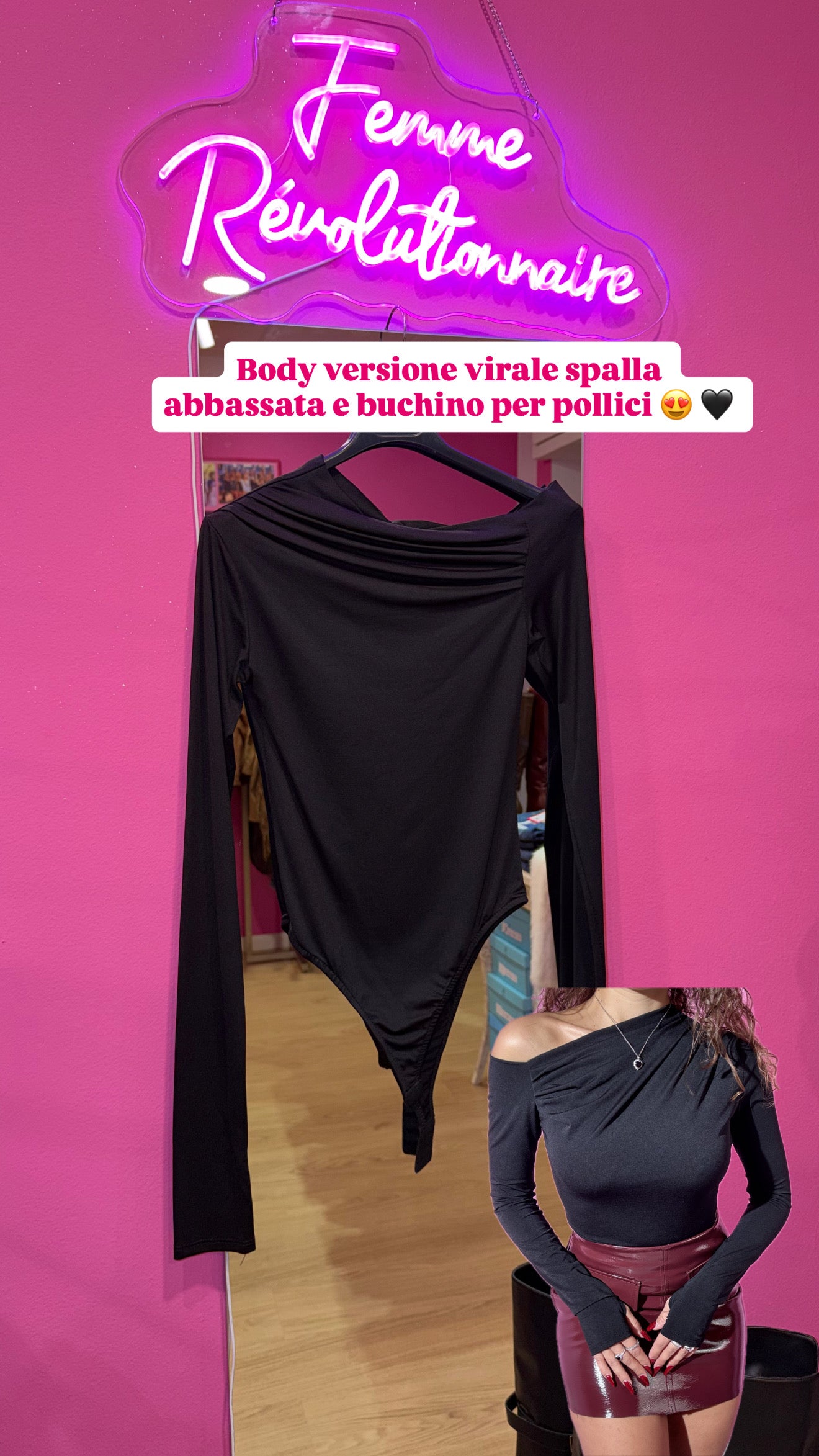 Body spalla scoperta black