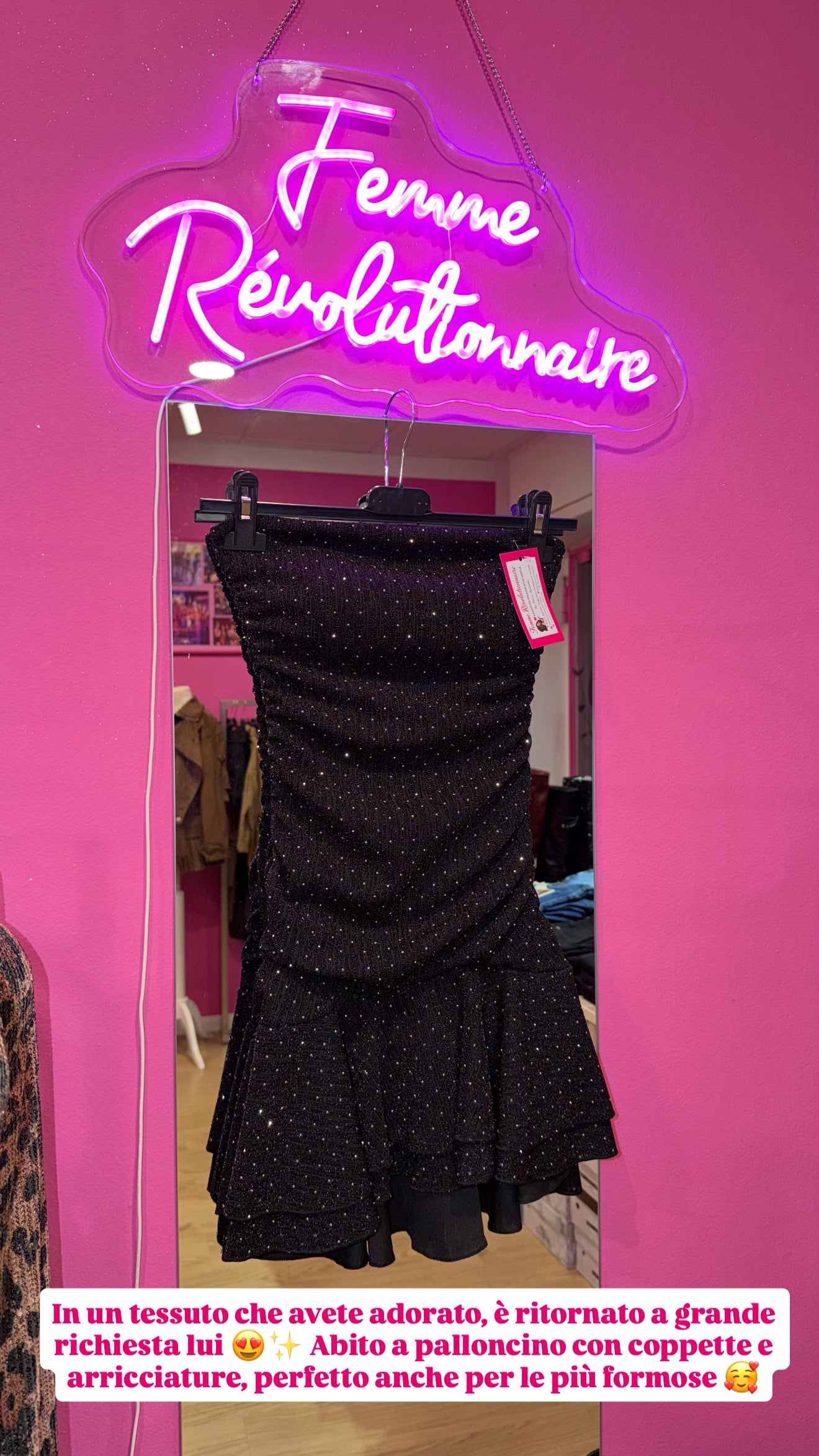 Abito con Arricciature Lurex Brillantinato