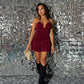 Abito Jewel Lady Bordeaux