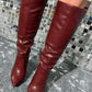 Stivali Daisy ecopelle bordeaux