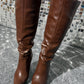 Stivali Daisy ecopelle brown