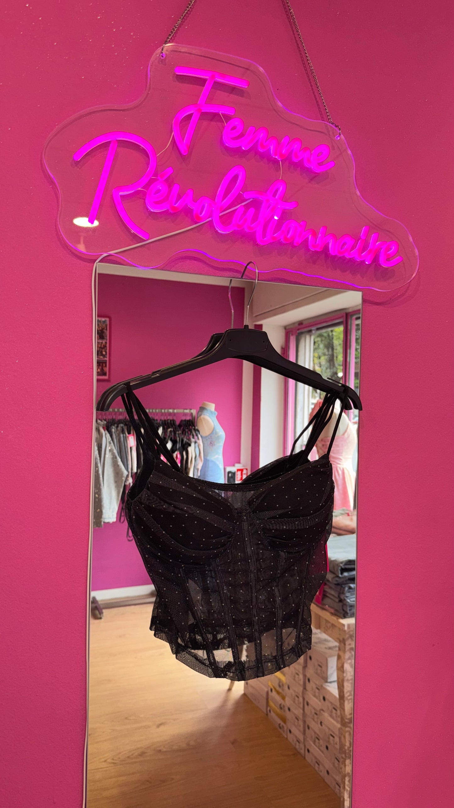 Top Veil Pois Black