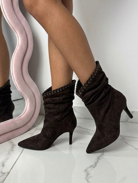 Stivale Ruby Suede Dark Brown