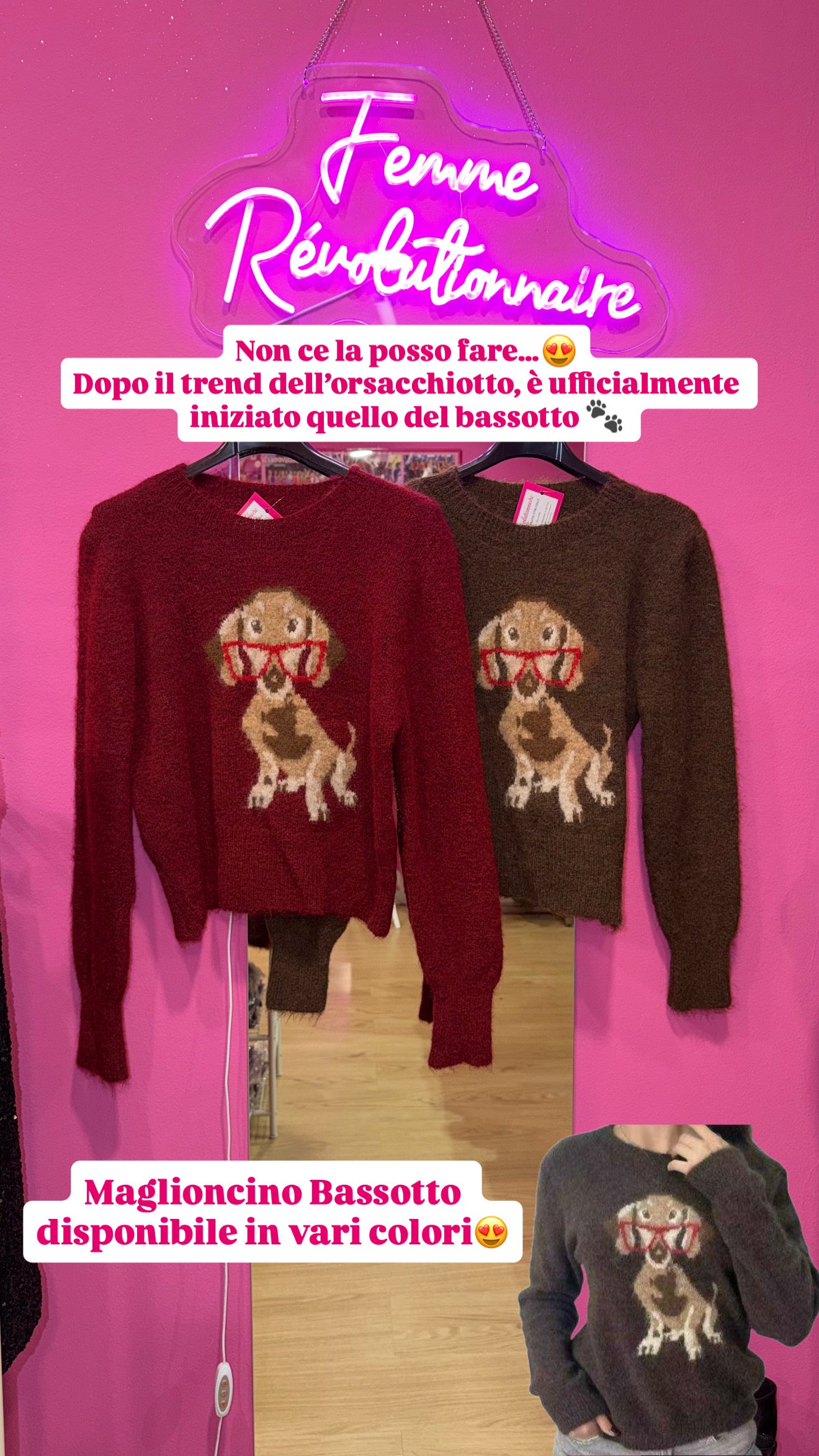 Maglione Bassotto in vari colori