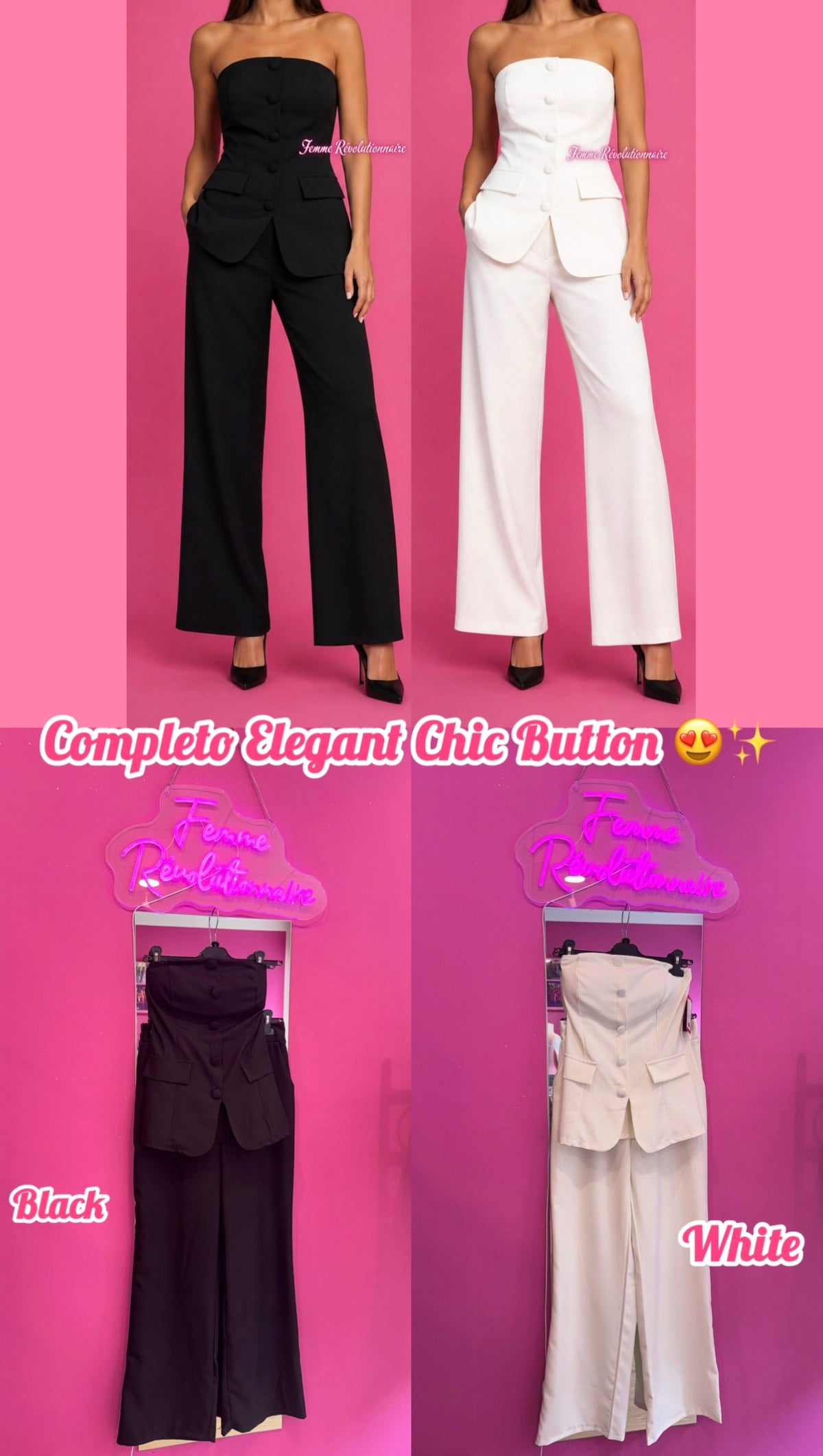 Completo Elegant Chic Button (vari colori)