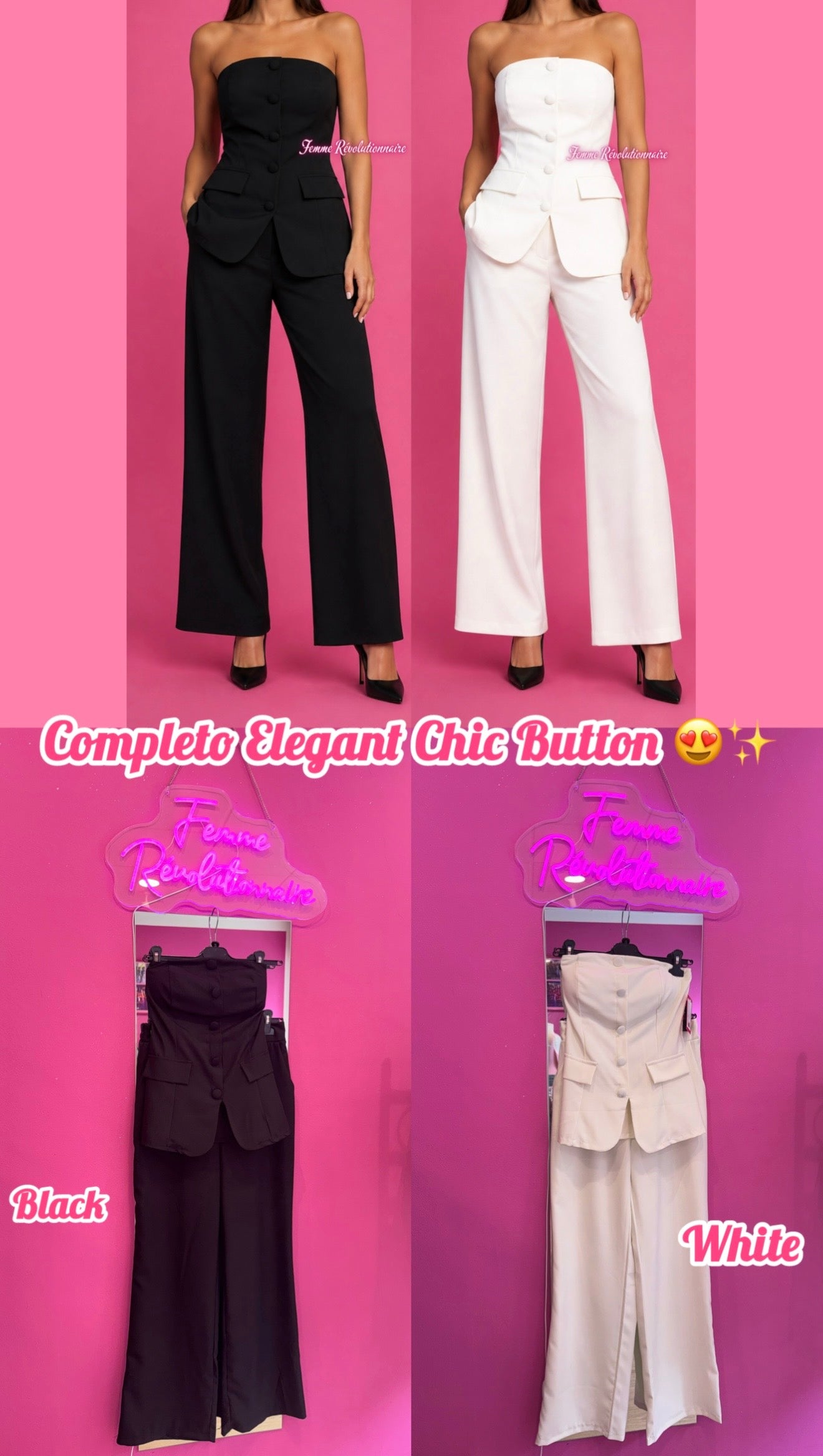 Completo Elegant Chic Button (vari colori)