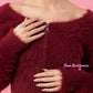 Maglioncino con zip Bordeaux