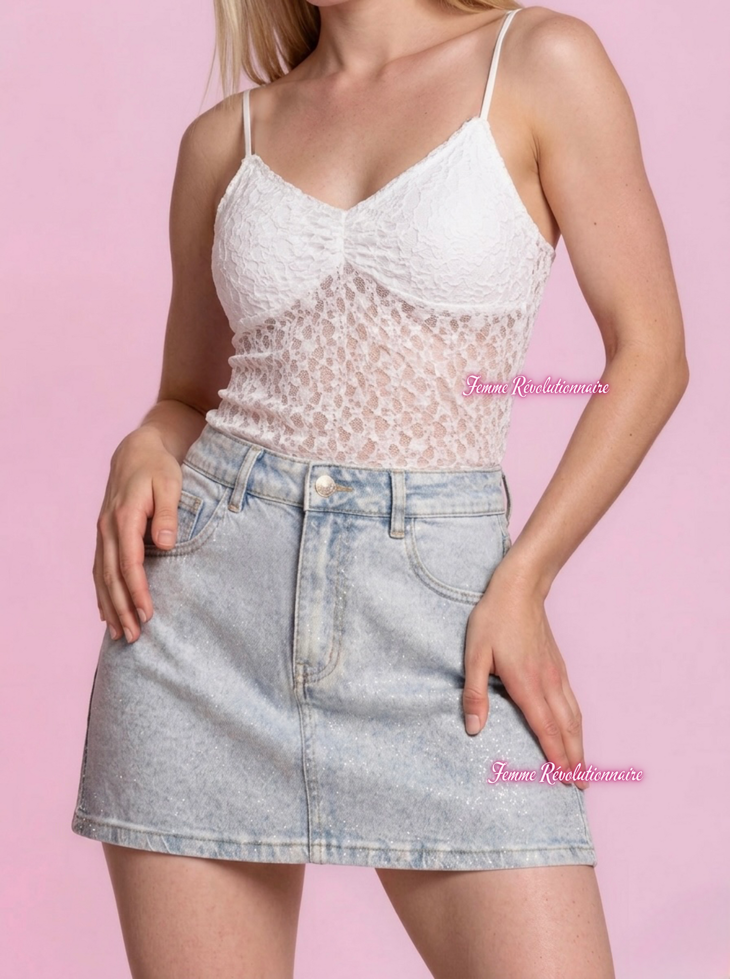Top Evelyn Lace White