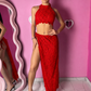 Bikini Minorca Red (costume + pareo)