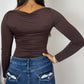 Maglia Boatneck Brown