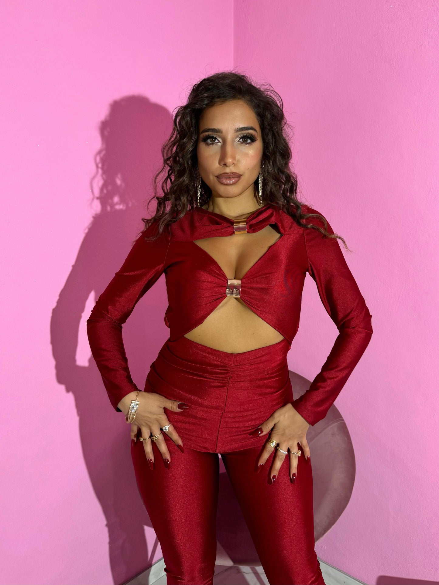 Tuta catsuit jewel bordeaux