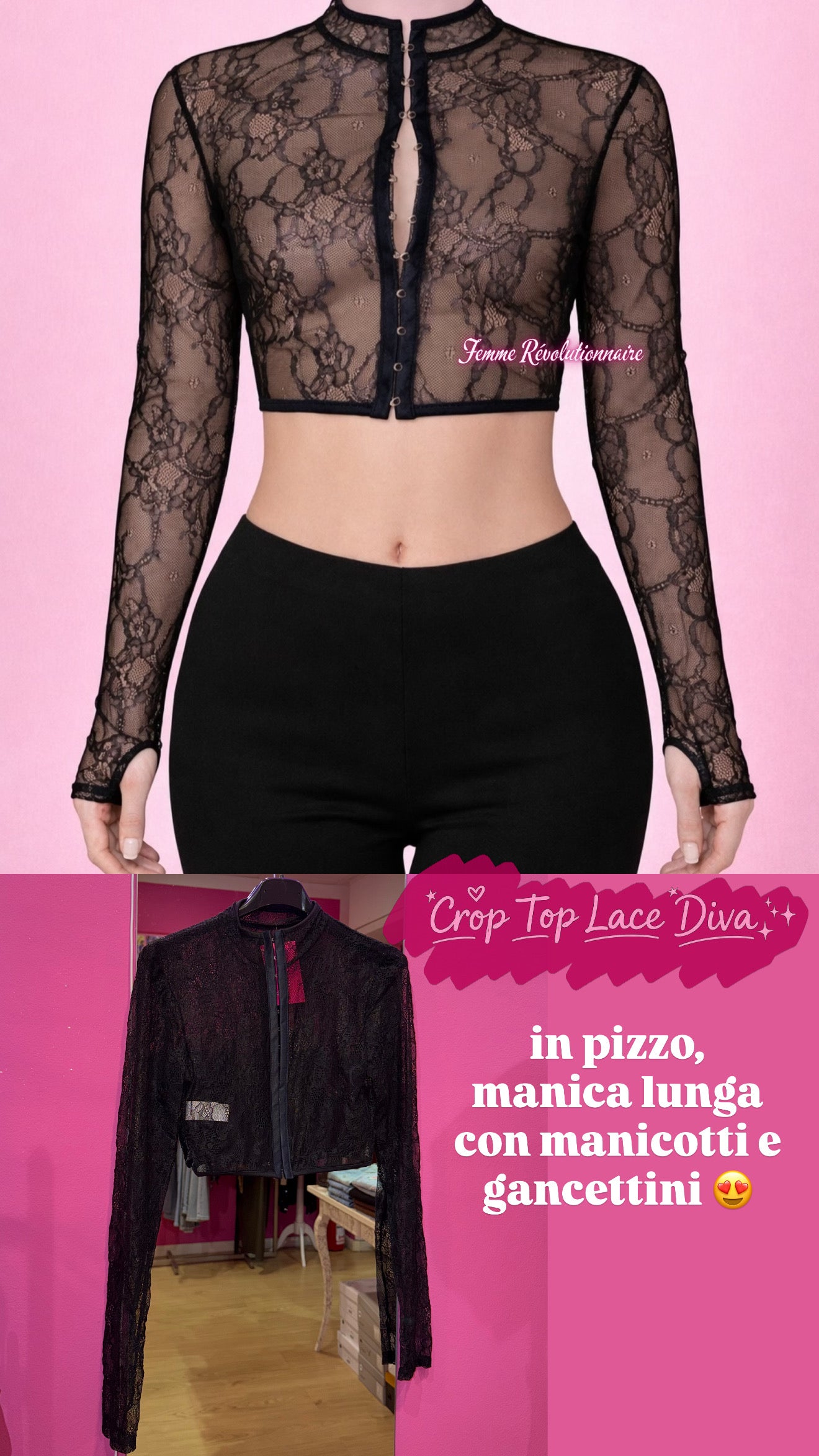 Crop Top Lace Diva