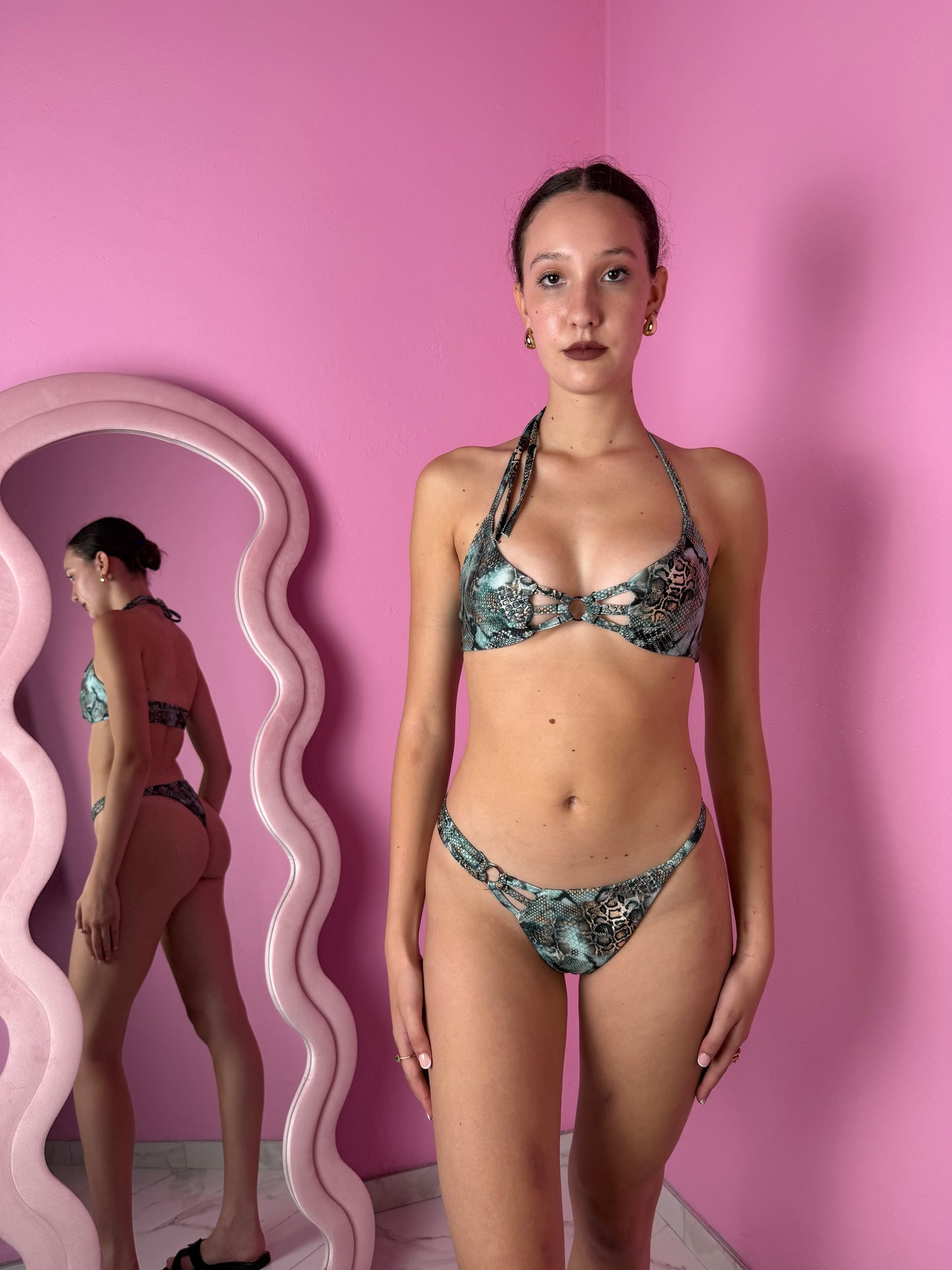 Bikini Nairobi Python Light Blue (costume+pareo)