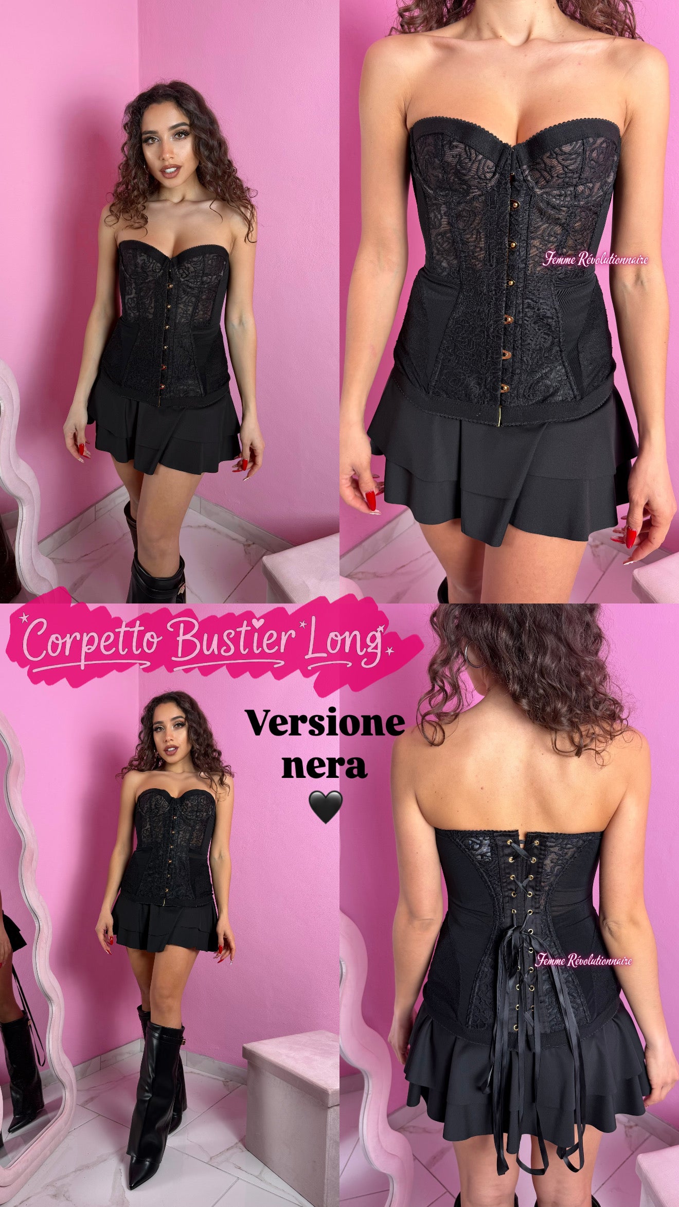 Corpetto Bustier Long in vari colori
