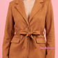 Blazer Scamosciato con fascia in vari colori
