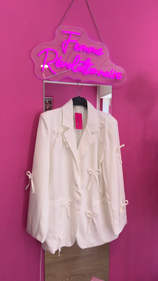 Blazer Bows White