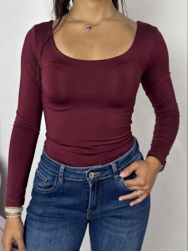 Body Scoopneck Bordeaux
