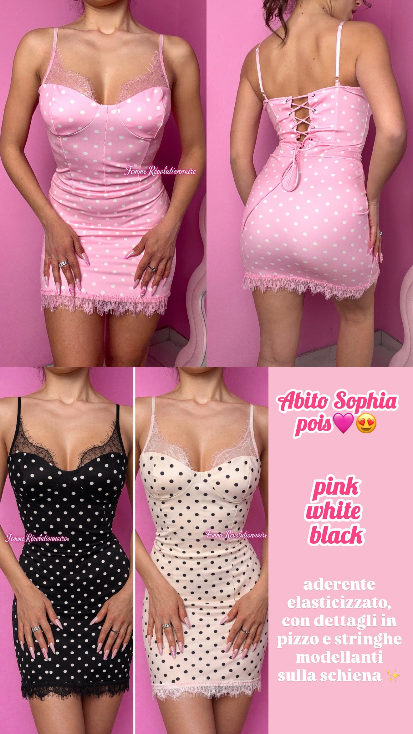 Abito Sophia Pois in vari colori