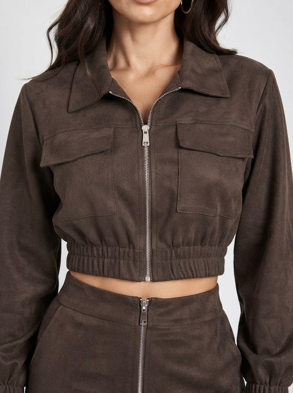 Giacca Suede Dakota Brown