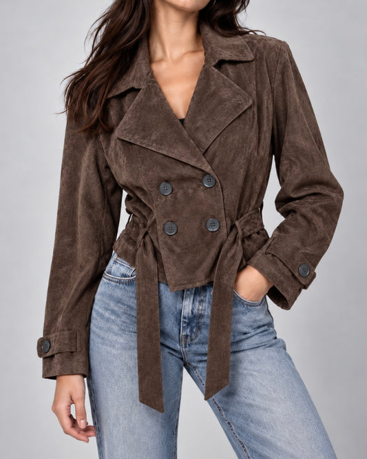 Giacca Suede Austin Brown
