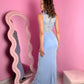 Abito Dark Rose Lace Light Blue
