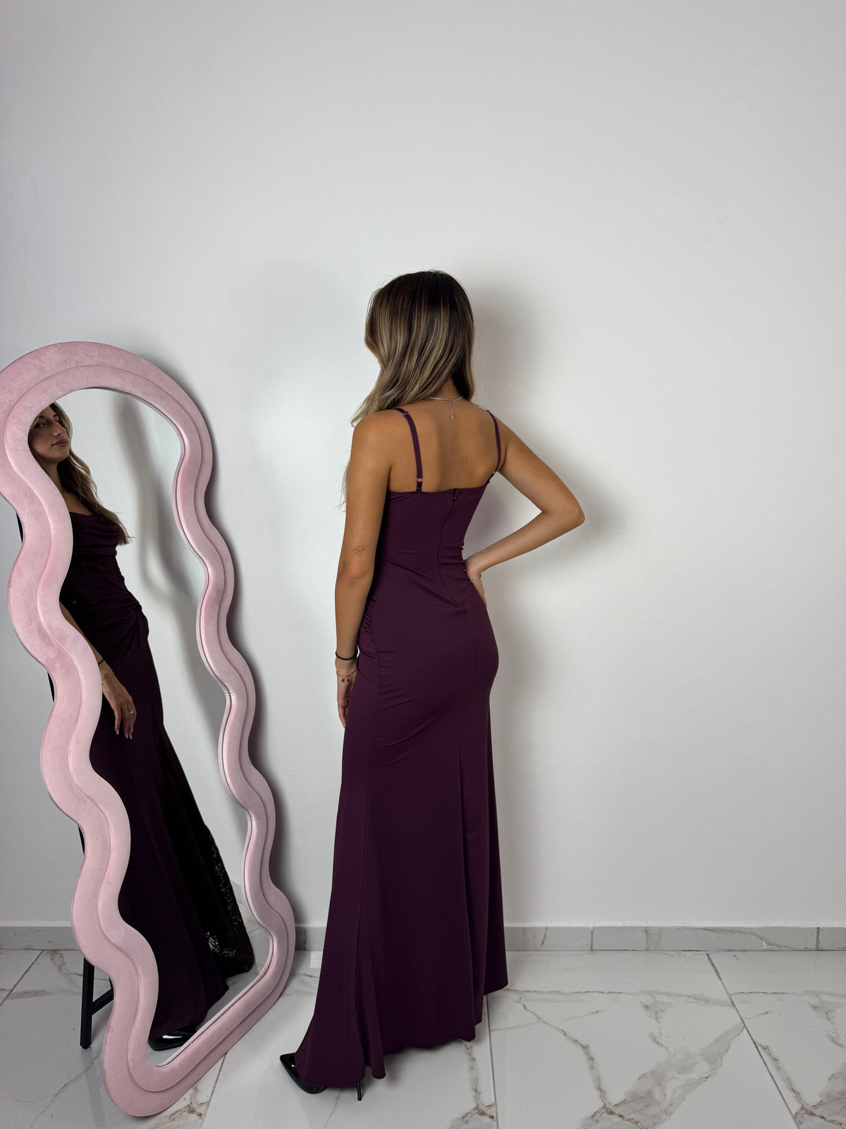 Abito Armony Lace Wine
