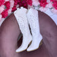 Camperos ecopelle traforato white