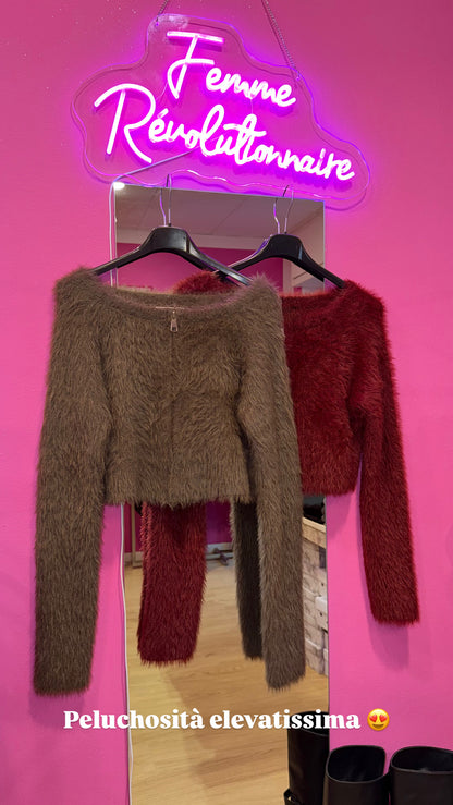 Maglioncino con zip in vari colori