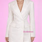 Blazer Icon Dress White