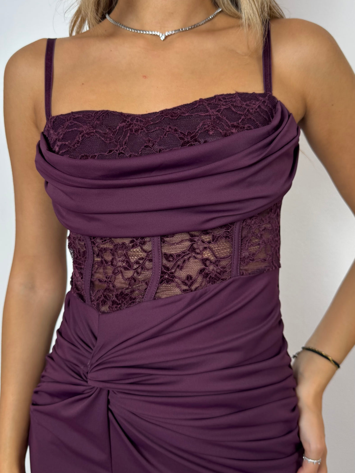 Abito Armony Lace Wine
