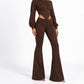 Tuta con stringhe posteriori Brown