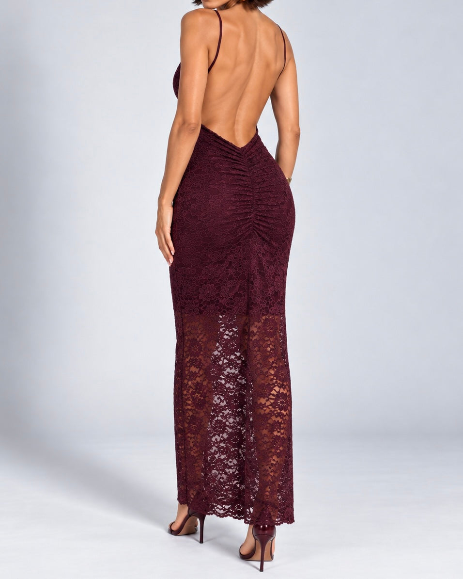 Abito Estelle Bordeaux