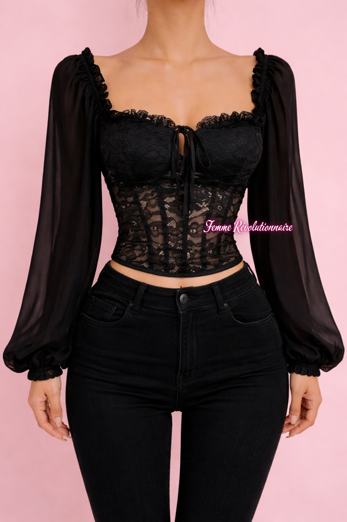 Top Icon Lace Black