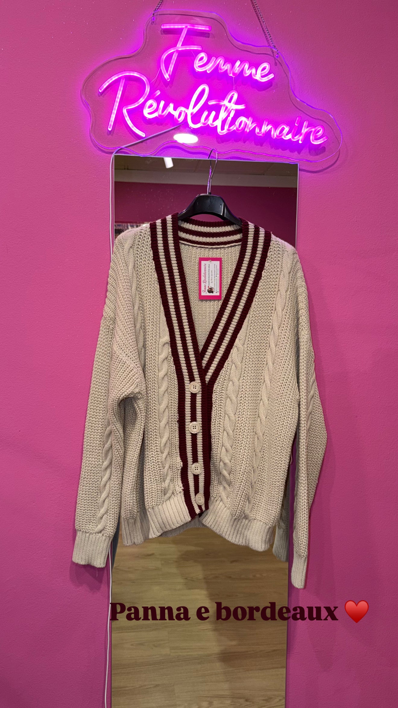Cardigan maglia intrecciata in vari colori