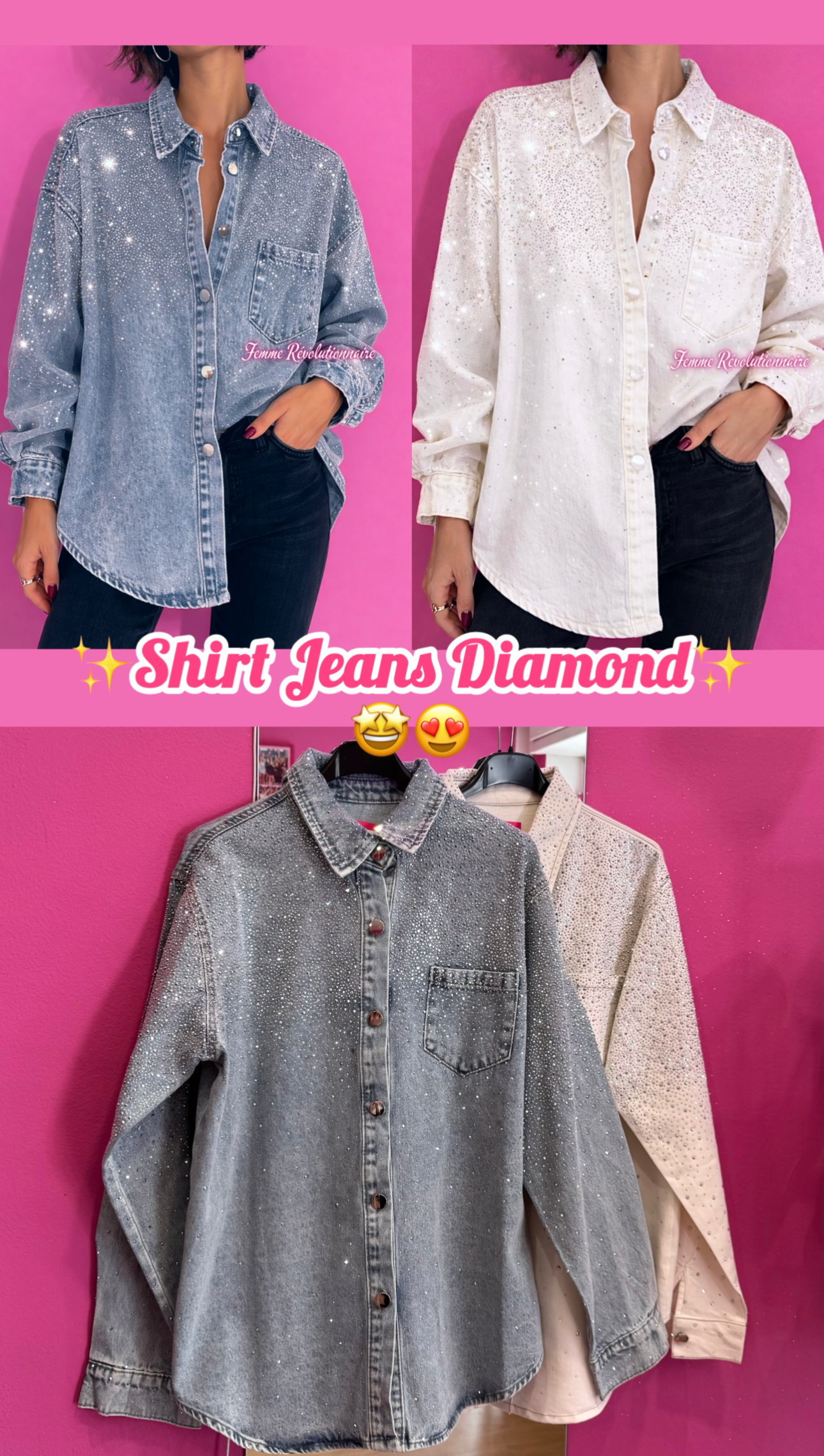 Camicia Jeans Diamond White