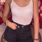 Shorts Cloe sfrangiato a vita alta nero sfumato