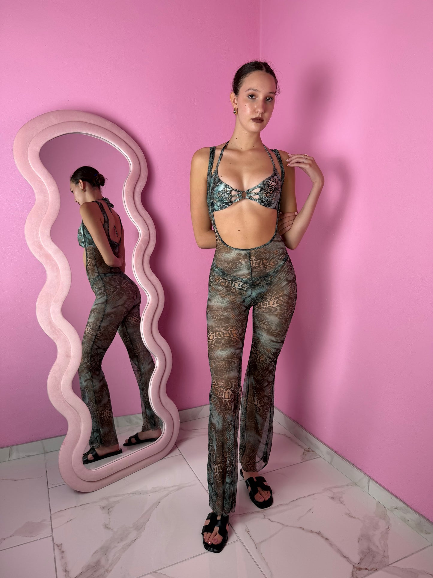 Bikini Nairobi Python Light Blue (costume+pareo)