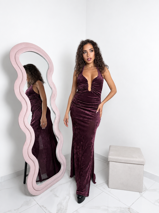 Abito Velvet bordeaux